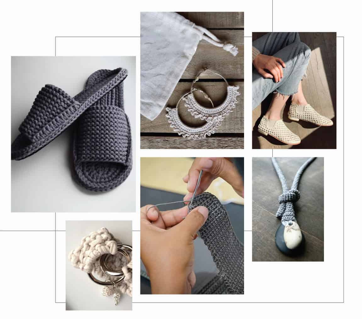 Handmade jewelry and Footwear